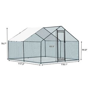 Pollaio in Metallo Impermeabile Grande 3x3m per Polli, Gatti, Cani e Conigli - Casetta da Fattoria - Product Image 4