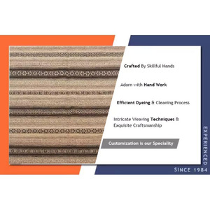 Ensembles de tapis faits main en laine et coton, qualité supérieure, motif abstrait, écologiques, adaptés aux animaux domestiques, disponibles en gros - Product Image 4
