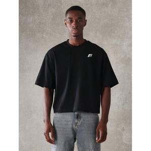 Camisetas cómodas de corte holgado para hombre, diseño de color sólido, logotipo personalizado, camiseta estampada de corte holgado para hombre, OEM, marca privada - Product Image 1