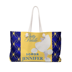 Pretty Poodle Personalized Weekender Bag SGRHO Apparel Probate Gift Custom Travel <b>Tote</b> Gift Bag - Product Image 1