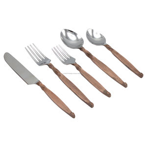 Ensemble élégant de 5 couverts rustiques réfléchissants forgés à la main - Product Image 4