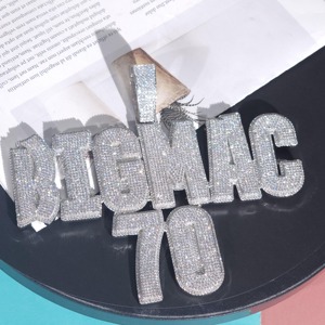 Buy Krishnavii Iced Out Custom Name Men's <b>Silver</b> Necklace <b>Cuban</b> <b>Link</b> <b>Chain</b> Hip Hop Jewelry for Party Occasion in India - Product Image 4