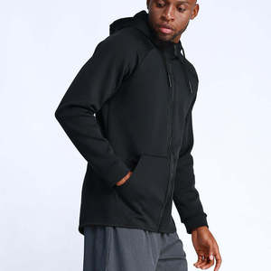 Performance Stretch Muscle Fit Hoodie Lightweight Hooded Tee Quick Dry Gym Activewear <b>Mens</b> Workout & Sport Training Hoodies - Product Image 3