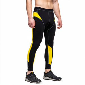 Leggings de compression respirants à séchage rapide pour hommes, résistants à l'eau, en polyester/nylon, à taille élastique, longueur intégrale, modèle Regal Three Base Layer - Product Image 2