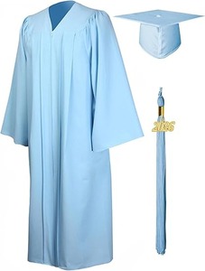 Matte Graduation Gown Cap Tassel Set 2026 for High School and Bachelor <b>Thick</b> matte polyester, smooth and strong zipper. - Product Image 6