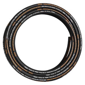 Tubo Idraulico a Spirale da 1/2 Pollice x 100 Piedi con Superficie Liscia, 4000 PSI, Gomma con 2 Treccia in Filo d'Acciaio ad Alta Resistenza - Product Image 2