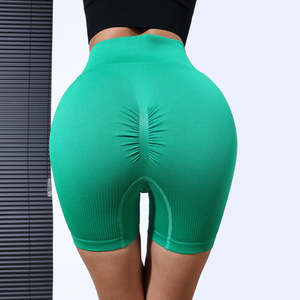 Shorts de yoga et d'entraînement taille haute ajustés pour femmes, personnalisables en gros, avec poches, respirants, légers et anti-transpiration - Product Image 2