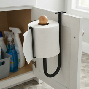 Portarrollos de Papel Higiénico de Metal Negro de Estilo Moderno y Calidad OEM de Pristine TS273 para Almacenamiento en el Hogar, Bricolaje, Hoteles y Mayoristas - Product Image 3