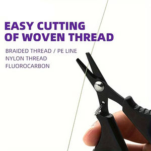 Mini tijeras de manualidades para niños, tijeras de seguridad de color negro para cortar hilo, tijeras de costura de acero inoxidable - Product Image 3