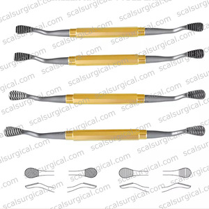 Lime à os orthopédique TC Miller à double extrémité, coupe croisée droite, en acier inoxydable de qualité médicale - Product Image 4