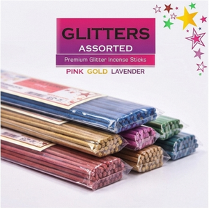 Bâtons d'encens parfumés en papier, paillettes de qualité supérieure, assortiment de paillettes, rose, or, lavande, pour une utilisation toute l'année - Product Image 2