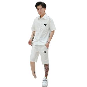 2021 new design men <b>short</b> <b>sleeve</b> sportsuits 2 piece sets for men's summer sportswear - Product Image 1