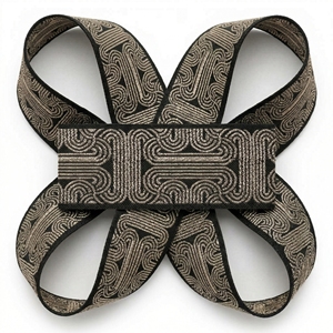 50mm Gold Geometric Jacquard Webbing Metallic Roman Key <b>Ribbon</b> Trim for Bag Straps Waistbands Bows Garment Accessories Wholesale - Product Image 3