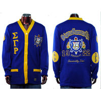 Zeta Phi Beta Sorority Stickerei Damen Acryl-Strickjacken |   Schwesterbund Bestickter Damen-Cardigan im individuellen Stil aus Wolle