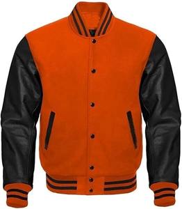 Veste universitaire en laine de qualité supérieure, style classique Letterman avec manches en cuir, personnalisable pour hommes et femmes - Product Image 5