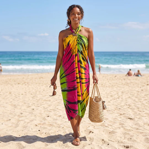 Pareo Hawaiano de Chifón Floral Personalizado, Sarong Polinesio Ligero para Playa, Fabricante y Proveedor de Telas OEM ODM - Product Image 2