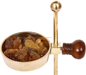 Brûleur d'encens en laiton à double usage pour charbon et bougies chauffe-plat, chauffe-encens réglable en résine pour encens, encensoir de table, vente en gros - Product Image 5