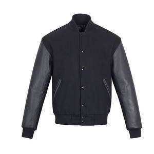 Blouson Teddy Homme Grande Taille à Capuche, Patchwork, Respirant, Durable, Léger, Anti-Plis, Hiver, Devant en Laine/Cuir - Product Image 1