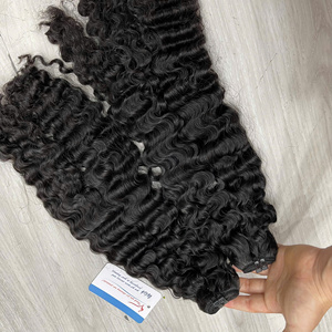 Extensiones de Cabello Humano Rizado Birmano Natural, Doble Trama, Puntas Gruesas, Color Negro Natural, Listas para Enviar - Product Image 4