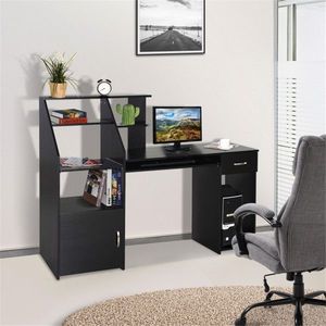 Scrivania Ergonomica Regolabile in Altezza per Ufficio/Gaming con Libreria in Acciaio Inossidabile e Legno (MDF) - Product Image 6