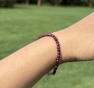 Natural Garnet Beads <b>Bracelet</b> DIY Jewelry Making 925 Sterling Silver <b>Beaded</b> <b>Bracelet</b> Wholesale Gemstone <b>Bracelet</b> Supplies Bulk - Product Image 1