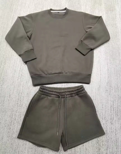 Conjunto de Sudadera con Capucha y Pantalones Cortos de Dos Piezas Personalizado, Ropa Deportiva Informal Unisex, Pantalones Jogger de Felpa, Poliéster/Algodón - Product Image 5