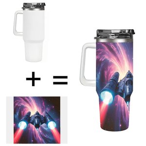 40oz <b>Large</b> Stainless Steel Tumbler With Handle For Factory Warehouse Employees - Product Image 1