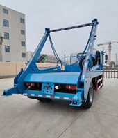Camion de ramassage des déchets DongFeng 4*2 à bras oscillant, structure en acier durable pour le transport des déchets de construction