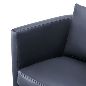 Fauteuil pivotant Sutton bleu nuit, design élégant en similicuir pour salon - Product Image 2