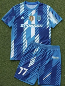 Uniforme de Fútbol de Honduras Personalizado, Camiseta de Manga Corta con Cuello en V, Pantalones Cortos, Transpirable, de Poliéster, Unisex para Adultos, Verano - Product Image 5