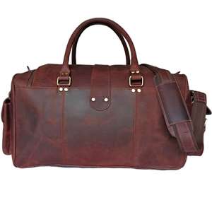 Bolsa de Viaje de Gran Capacidad, Bolsa de Fin de Semana Clásica, Bolsa de Mano para Pasar la Noche, Bolsa de Viaje de Cuero Genuino para Viajes - Product Image 6