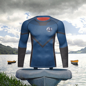 Camiseta Deportiva de Compresión de Manga Larga para Hombre con Logotipo Personalizado, 220g, Spandex y Nailon, Impresión Digital por Sublimación, para Gimnasio y Entrenamiento - Product Image 3