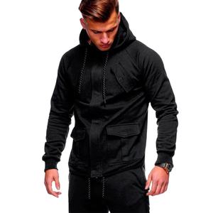 Alta calidad 100% algodón Fleece Heavyweight Zip up Sudaderas con capucha Unisex Streetwear Sudadera con capucha para hombres Moda ZipperHoodie - Product Image 2