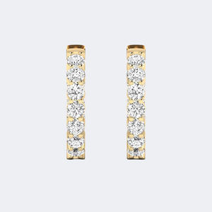 Pendientes de aro con barra de corte redondo de 2.60 CTW - Product Image 1