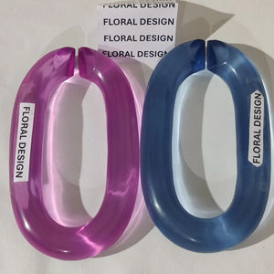 Decoración del hogar: Eslabones de cadena de resina personalizables de gran tamaño y colores claros, eslabones grandes de resina multicolor disponibles. - Product Image 5