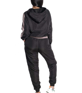 Lightweight Printed Hooded Nylon Windbreaker Women Suits Outdoor 2 Piece Set Custom Logo <b>Waterproof</b> Windbreaker <b>Tracksuits</b> - Product Image 2