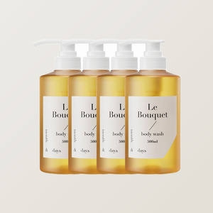 ครีมอาบน้ำหอมกลิ่น Months and Days Perfume Care Body Wash Le Bouquet ขนาด 500 มล. 4 ชิ้น พร้อมถุงซิลิโคนสำหรับอาบน้ำ - Product Image 1