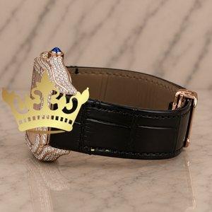 Custom Private Label Mechanical <b>Square</b> Analog Fashion Luxury Watch Black Rubber Strap Moissanite <b>Set</b> Wristwatch - Product Image 2