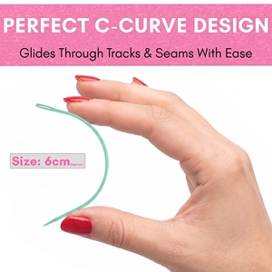Best Hair extension tool Salon Styling <b>C</b>-Style Curved Needles Extension Kit Stainless Steel Weaving Thread Tools Customizable - Product Image 2