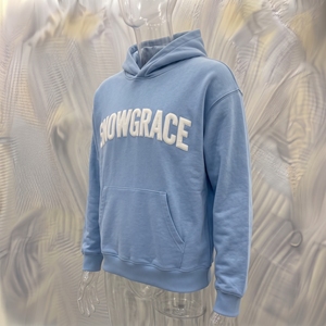 Sweat-shirt à capuche pour homme Snowgrace, coupe ample, en molleton de coton, décontracté, pour l'automne, avec poche et logo brodé sur le devant - Product Image 4