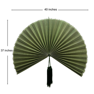 Éventail décoratif en bambou naturel, fait main, à suspendre au mur, décoration écologique pour la maison, l'hôtel, la station balnéaire - Product Image 3