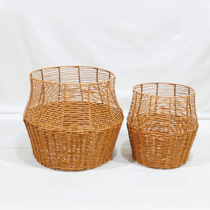 Juego de Macetas de Plástico para Interiores, Estilo Rústico, para Flores y Plantas Verdes, Decoración del Hogar, Diseño Circular, Sin Recubrimiento - Product Image 6