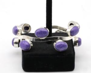 Bracelets ajustables en pierre Druzy naturelle avec argent allemand |   Bracelet manchette artisanal en pierre gemme Druzy |   Bijoux de mode pour femmes - Product Image 3