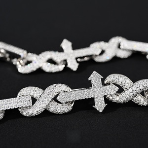 Collier pour homme en argent 925 avec moissanite, style chaîne à maillons, style glacé, chaîne de mode hip-hop personnalisée, bijoux streetwear premium audacieux - Product Image 3