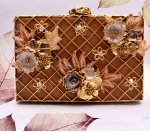 Artisanat de luxe nacre coeurs résine Accents métal soirée pochette sac à main sangle pour les fêtes de mariage à un prix - Product Image 4