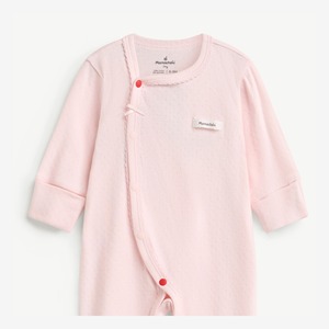 MAMACHERI Combinaison bébé en coton jacquard ajustée à manches longues avec boutons-pression pour nouveau-né fille ODM Vietnam - Product Image 3