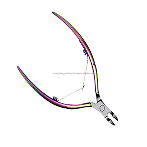Coupe-cuticules professionnel en acier inoxydable à double ressort, couleur arc-en-ciel, design durable pour bébés et adultes - Outil de soin des mains - Product Image 4