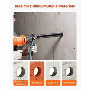 Jeu de 6 forets à noyau de haute précision de 1/2/3/4/5/6 pouces de diamètre pour maçonnerie et béton, profondeur de perçage de 14 pouces, 1-1/4 In-7 - Product Image 5