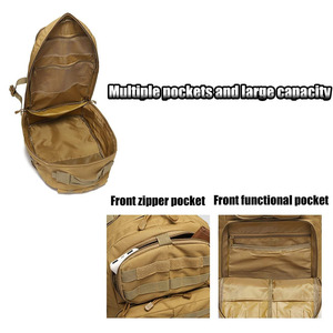 กระเป๋าเป้สะพายหลังแบบยุทธวิธี MOLLE รุ่นใหม่ กันน้ำ ผ้า Oxford ลายพราง กระเป๋าเป้สะพายหลังอเนกประสงค์ สำหรับเดินป่า ตั้งแคมป์ ล่าสัตว์ - Product Image 5