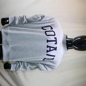 Sudadera COTA con cuello simulado, 450 GSM, nombre personalizado, bordado en aplique, corte holgado, 100% algodón, felpa francesa. - Product Image 1